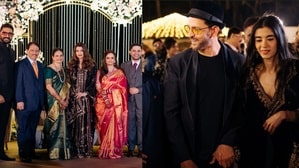 Abhishek, Aishwarya clicked together at a wedding, Hrithik, Saba join